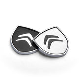 2pcs 39x39mm Citroen Shield Metal Car Window Sticker Emblem Badge Decal