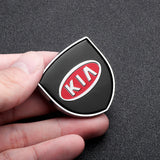 2pcs 39x39mm KIA Shield Metal Car Window Sticker Emblem Badge Decal
