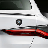 2pcs 39x39mm BMW Shield Metal Car Window Sticker Emblem Badge Decal