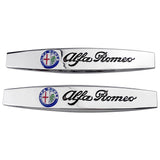 2pcs Alfa Romeo Metal Car Fender Side Badge Decal Rear Emblem Sticker