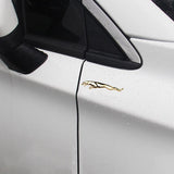 2PCS Jaguar Leopard Metal Car Side Body Sticker Decal Emblem Badge
