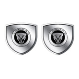 2pcs 39x39mm Jaguar Shield Metal Car Window Sticker Emblem Badge Decal