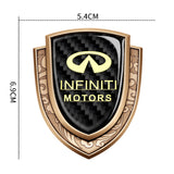 Infiniti Metal Carbon Fiber Shield Car Rear Sticker Auto Window Emblem Badge Decal