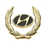 Hyundai Wheat Metal Car Window Sticker Emblem Badge Decal