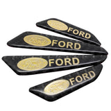 4pcs/set Ford EDGE Carbon Fiber Car Door Anti-Scratch Sticker Door Side Protection Bumper Strips