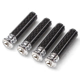 4pcs/set Tesla Logo Carbon Fiber Car Door Bolt Lock Pins Gate Lock Screws