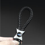 Ford Mustang Logo Braided Rope Car Keychain Keyring