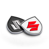 2pcs 39x39mm Suzuki Shield Metal Car Window Sticker Emblem Badge Decal