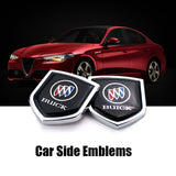 2PCS Buick Metal Car Rear Sticker Shield Trunk Emblem Badge Decal