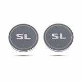 2pcs Mercedes Benz W124 W140 W168 W176 W203 W204 W205 W212 W213 W214 W215 Logo Car Water Coasters 7-color LED Light Cup Mat Holder