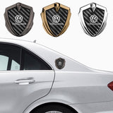 VW Shield Carbon Fiber Car Side Window Sticker Emblem Badge Decal
