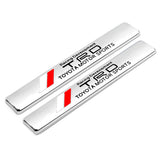 2pcs Toyota TRD Logo Car Fender Side Emblem Badge Sticker