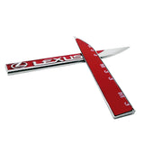 2pcs/set Lexus Metal Car Fender Side Sticker Emblem Badge Decal