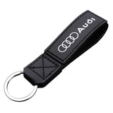 Audi PU Leather Metal Car Logo Keychain