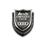 Audi Shield Carbon Fiber Car Rear Sticker Window Emblem Badge Decal