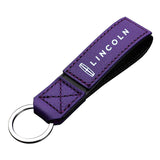 Lincoln PU Leather Metal Car Logo Keychain