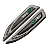 2pcs Skoda VRS Metal Car Fender Side Stickers Badge Decals