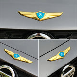 Citroen Metal Wings Car Front Hood Sticker Emblem Badge Decal