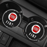 2PCS Fiat Diamond Car Water Coaster Cup Mat