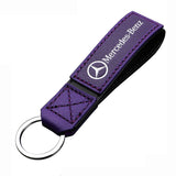 Mercedes Benz PU Leather Metal Car Logo Keychain