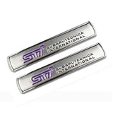 2pcs Subaru STI Metal Car Sticker Emblem Badge Decal Decoration