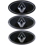 Renault Elliptical Metal Car Window Sticker Emblem Badge Decal