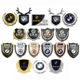 BMW Carbon Fiber Car Rear Shield Sticker Auto Body Window Emblem Badge Decal