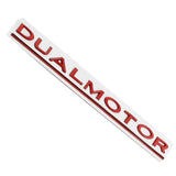 Tesla DUAL MOTOR Logo Metal Car Rear Sticker Emblem Badge Decal