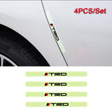 4pcs Toyota Luminous Car Door Bumper Strip Anti-collision Protection Sticker