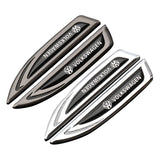 2pcs Volkswagen Rline GTI Logo Metal Car Side Fender Emblem Sticker Decal