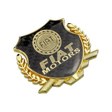 Fiat Metal Carbon Fiber Car Rear Sticker Shield Trunk Emblem Badge Decal
