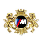 BMW M Power Double Lion Metal Car Rear Sticker Auto Window Emblem Badge Decal