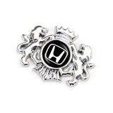 Honda Double Lion Metal Car Rear Sticker Auto Window Emblem Badge Decal
