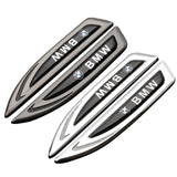 2pcs BMW M Performance Logo Metal Car Fender Side Sticker Decal Emblem Badge
