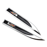2PCS Cadillac V Logo Metal Car Side Fender Sticker Emblem Badge