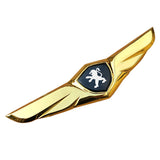 Peugeot Metal Wings Car Front Hood Sticker Emblem Badge Decal