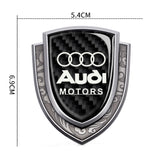 Audi Metal Carbon Fiber Shield Car Rear Sticker Auto Window Emblem Badge Decal