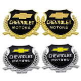 2PCS Chevrolet Metal Car Rear Sticker Shield Trunk Emblem Badge Decal