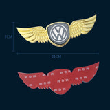 Volkswagen Logo Metal Wings Car Front Hood Bonnet Center Sticker Emblem