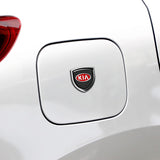 2pcs 39x39mm KIA Shield Metal Car Window Sticker Emblem Badge Decal