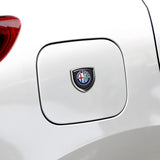 2pcs 39x39mm Alfa Romeo Shield Metal Car Window Sticker Emblem Badge Decal