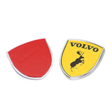 2pcs Volvo Moose Deer Logo Metal Car Rear Sticker Decal Emblem Badge