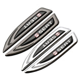 2pcs SEAT Cupra FR Logo Metal Car Side Fender Emblem Sticker Decal