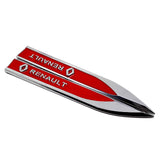 2pcs/set Renault Metal Car Fender Side Sticker Emblem Badge Decal