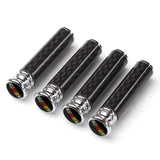 4pcs/set Mitsubishi Ralliart Logo Carbon Fiber Car Door Bolt Lock Pins Gate Lock Screws