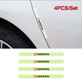 4pcs Nissan Luminous Car Door Bumper Strip Anti-collision Protection Sticker