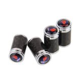 4pcs/set SAAB Logo Carbon Fiber Car Air Valve Stem Cap Auto Tyre Valve Covers