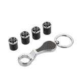 4pcs/set Nissan GTR Logo Carbon Fiber Car Air Valve Stem Caps Auto Tyre Valve Covers with Wrench