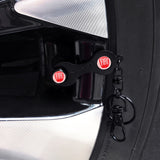 4pcs/set Fiat 500 Logo Car Air Valve Stem Cap Auto Tyre Valve Covers with Wrench