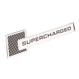 10.9x2.7cm Audi Supercharged Logo Aluminum Alloy Car Body Sticker Nameplate Rear Emblem Badge Decal